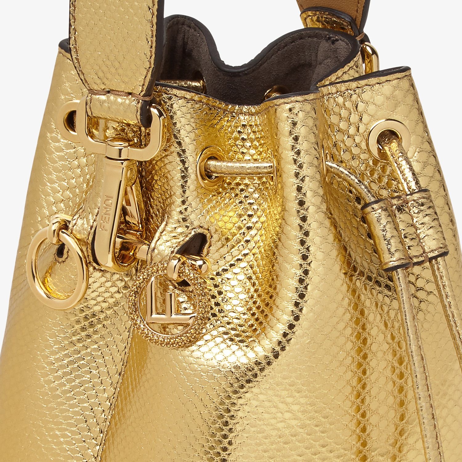 Gold colored karung mini-bag - 5