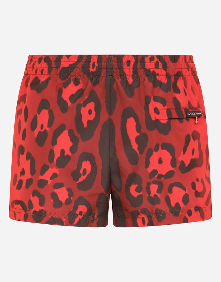 Short swim trunks with leopard print - 3