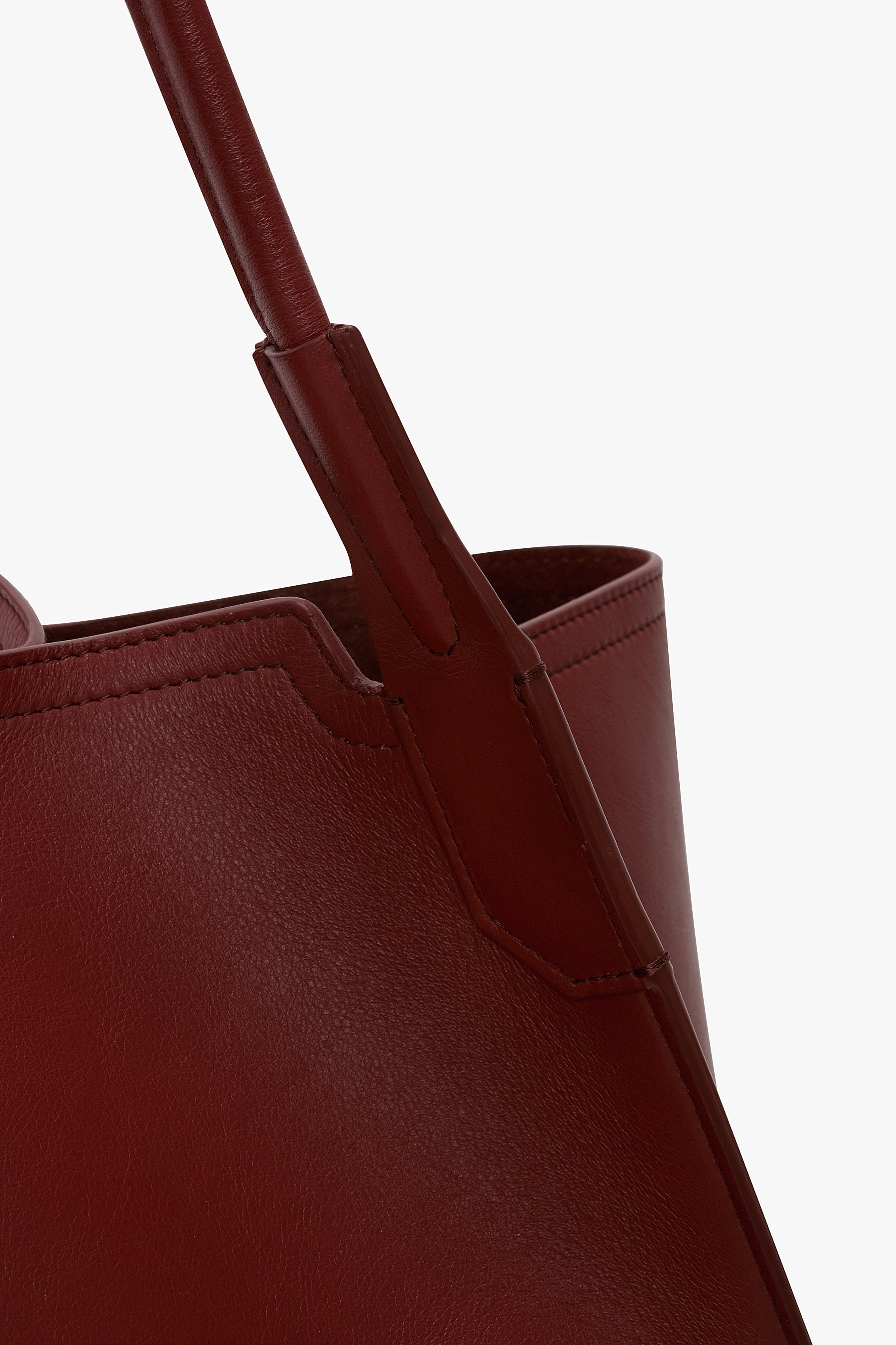 Victoria Tote In Brick Red Soft Leather - 4