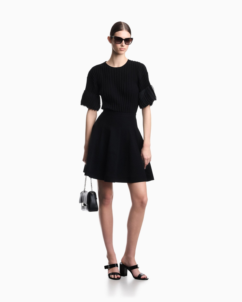 ASV RIBBED JUMPER WITH PLEATED DETAIL 2
