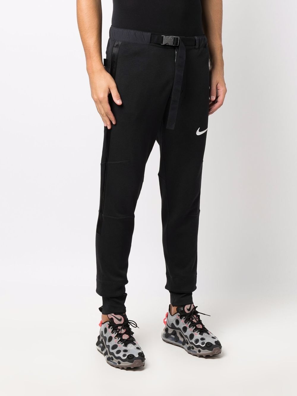 Swoosh-print slim-fit track pants - 3