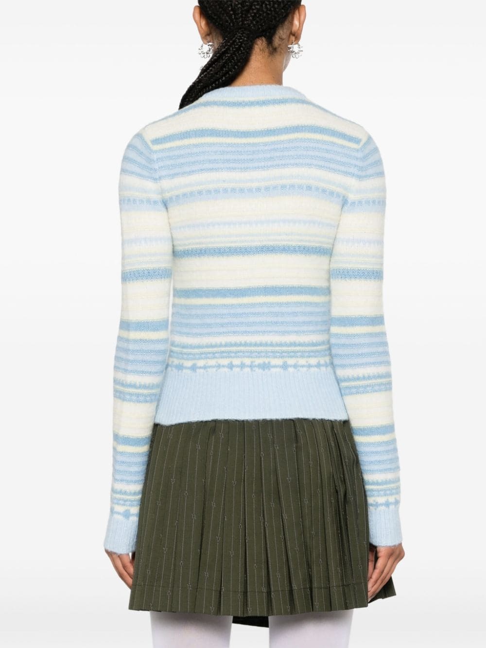 V-neck striped cardigan - 4