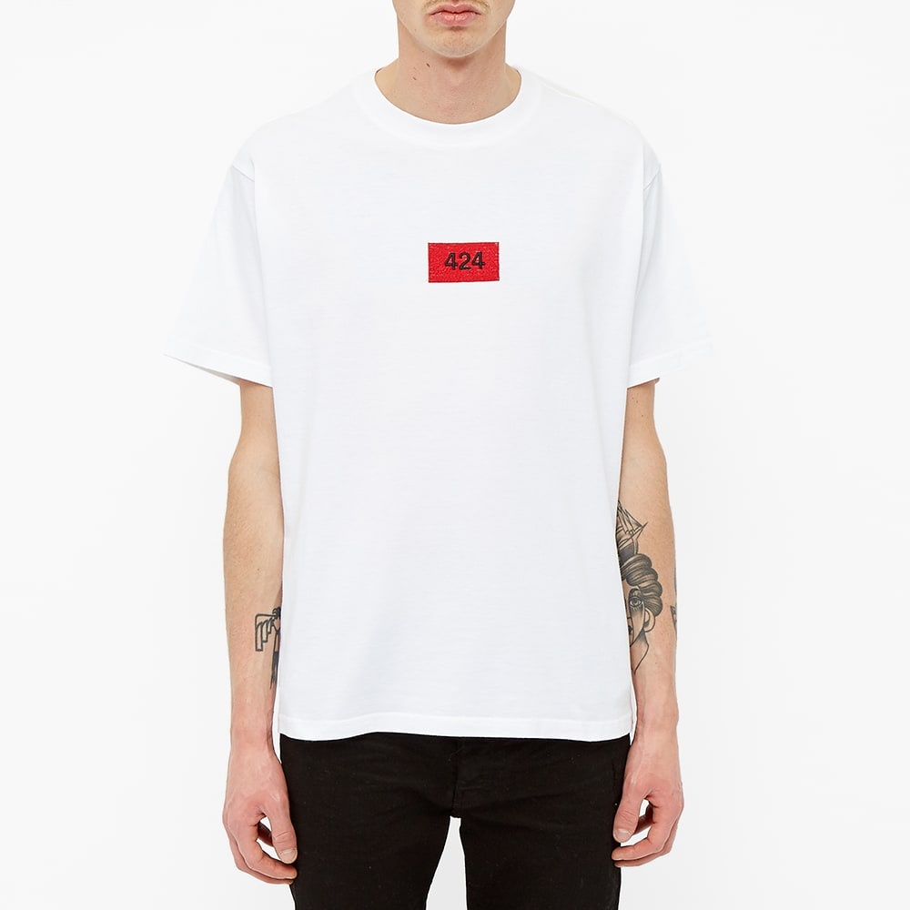 424 Box Logo Embroidered Essential Tee - 3