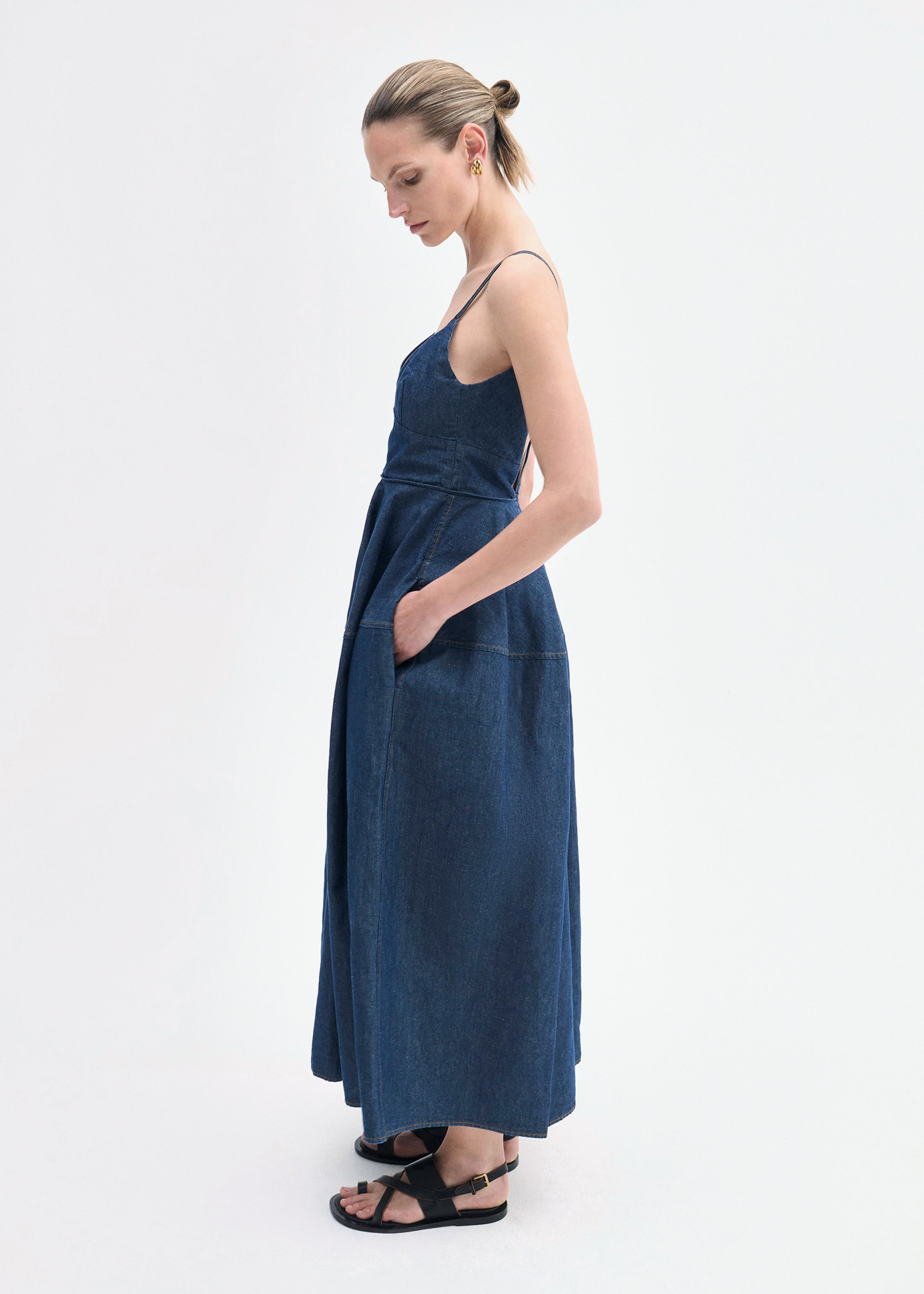 Camisole Dress in Chambray - 3