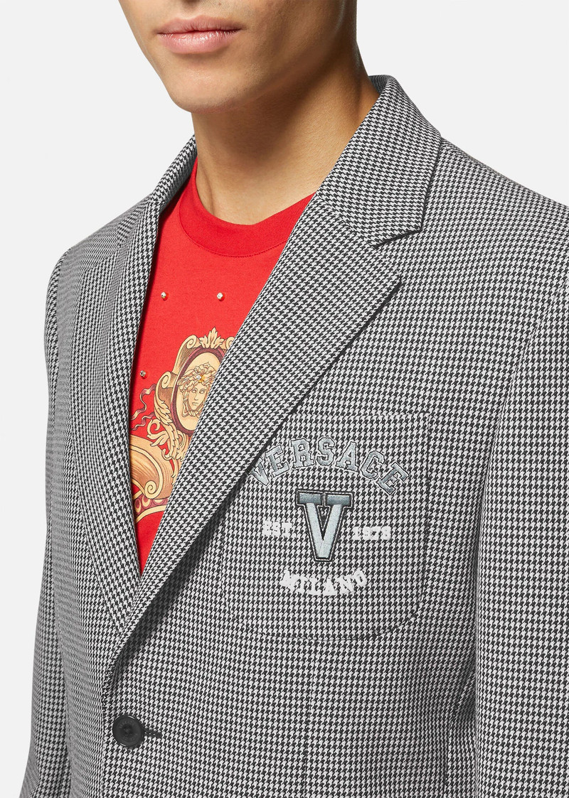 Varsity Logo Houndstooth Blazer 4