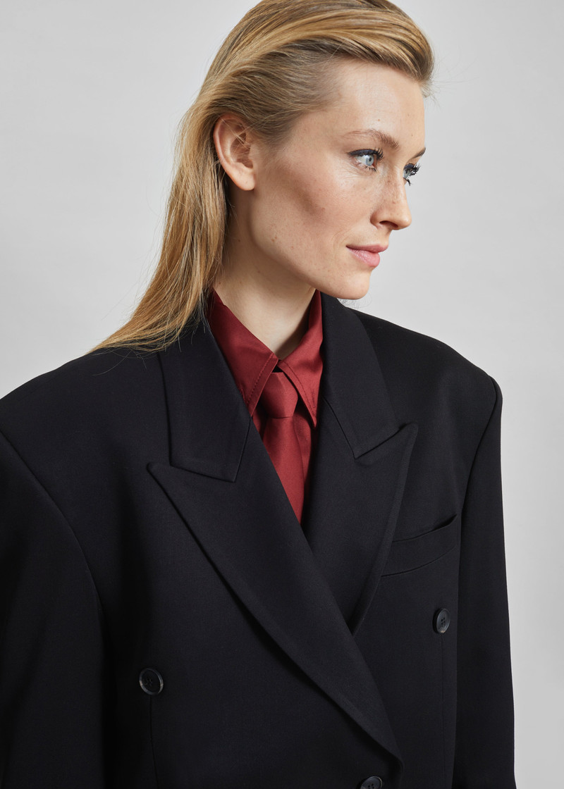 Vester Double-Breasted Blazer - Black 6