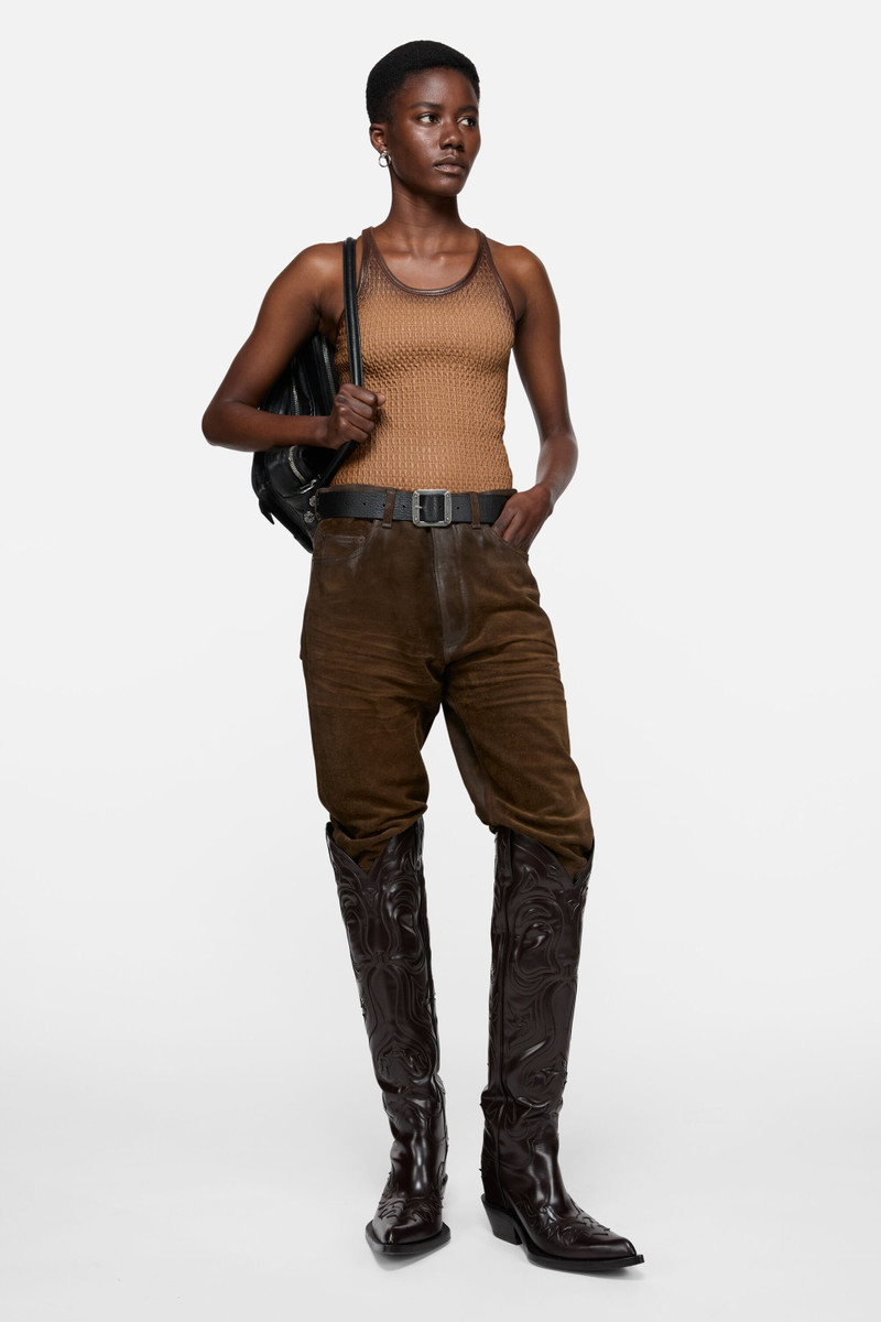 Acne Studios Leather tanktop - Brown sugar outlook