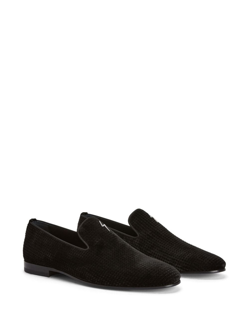 Giuseppe Zanotti G-Flash velvet loafers outlook