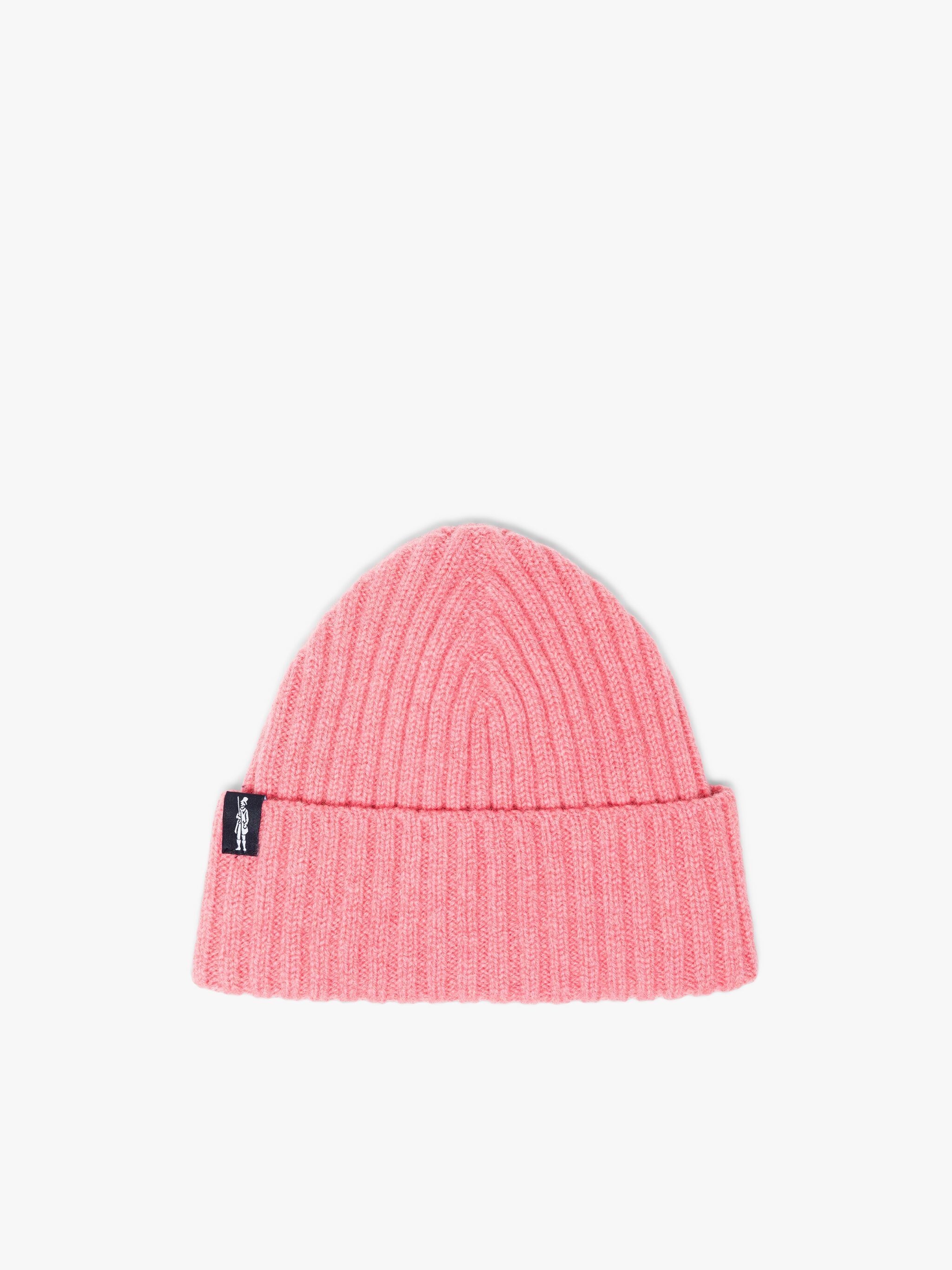 BILLIE PINK WOOL BENIE HAT - 1