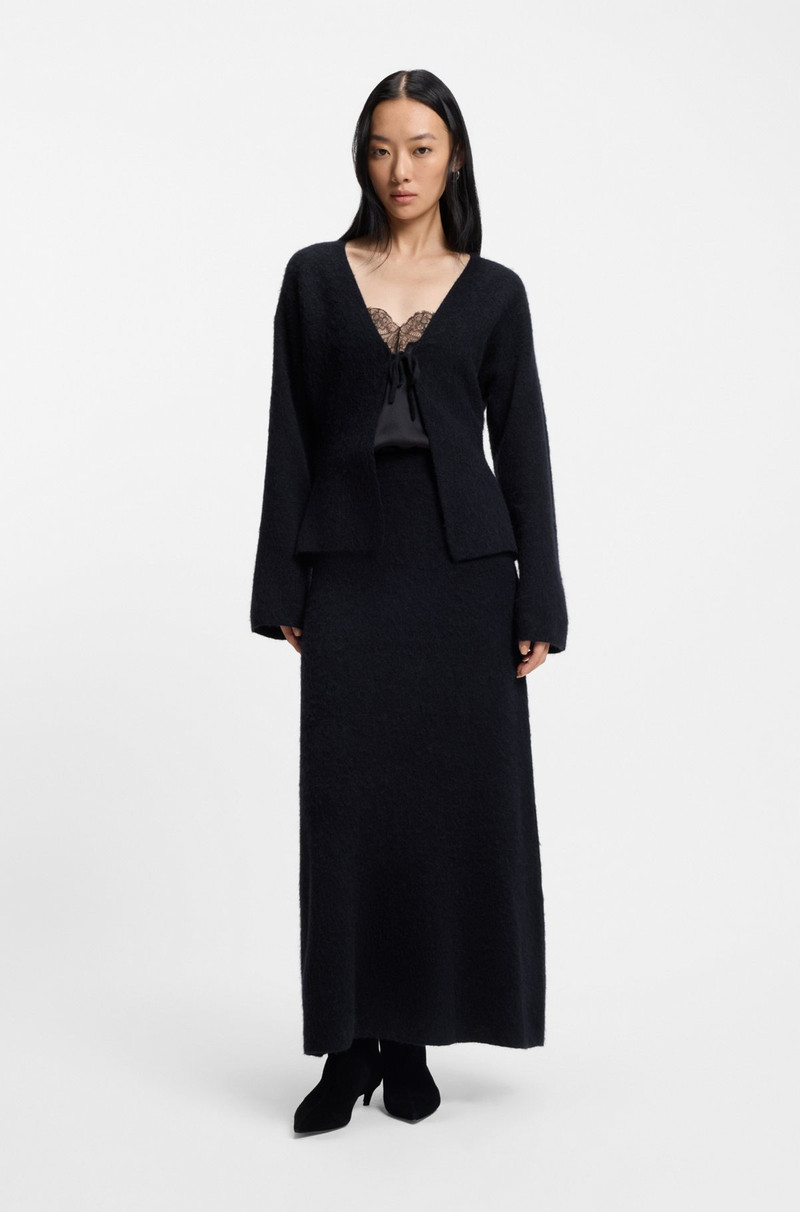 BOSS KNITTED SKIRT WITH LOGO CHARM outlook