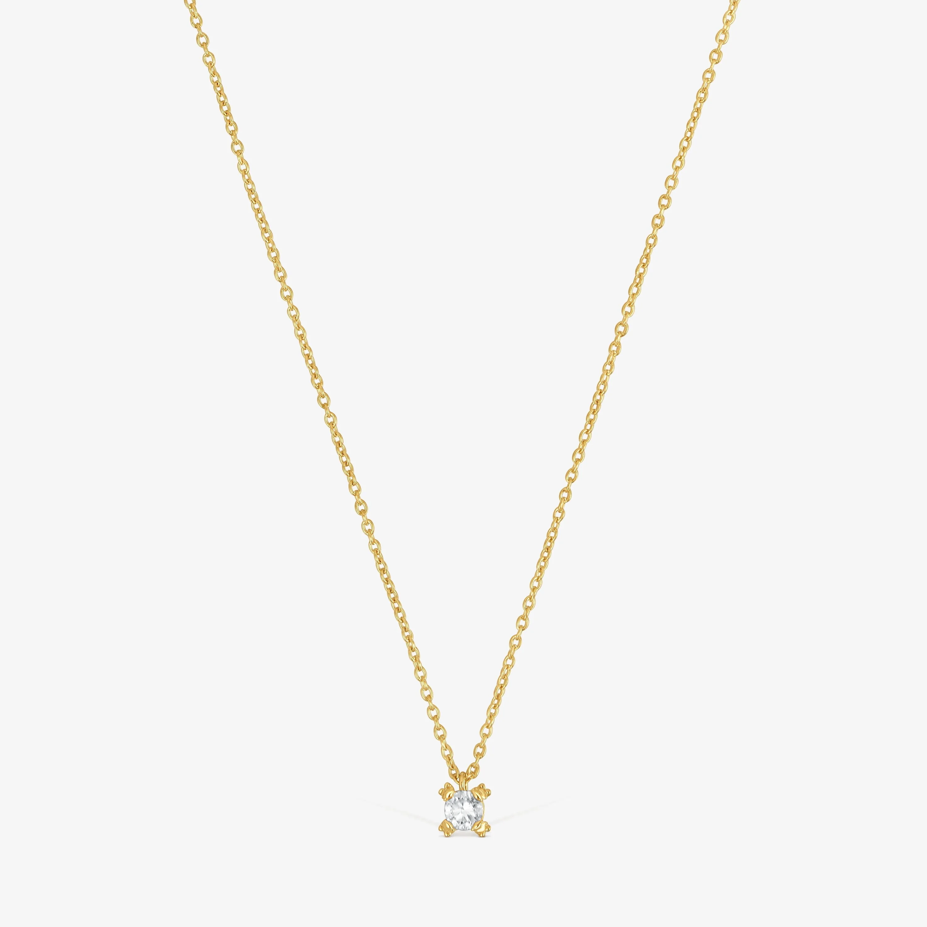 Short 18K gold vermeil Necklace with lab-grown diamond Color Pills - 1