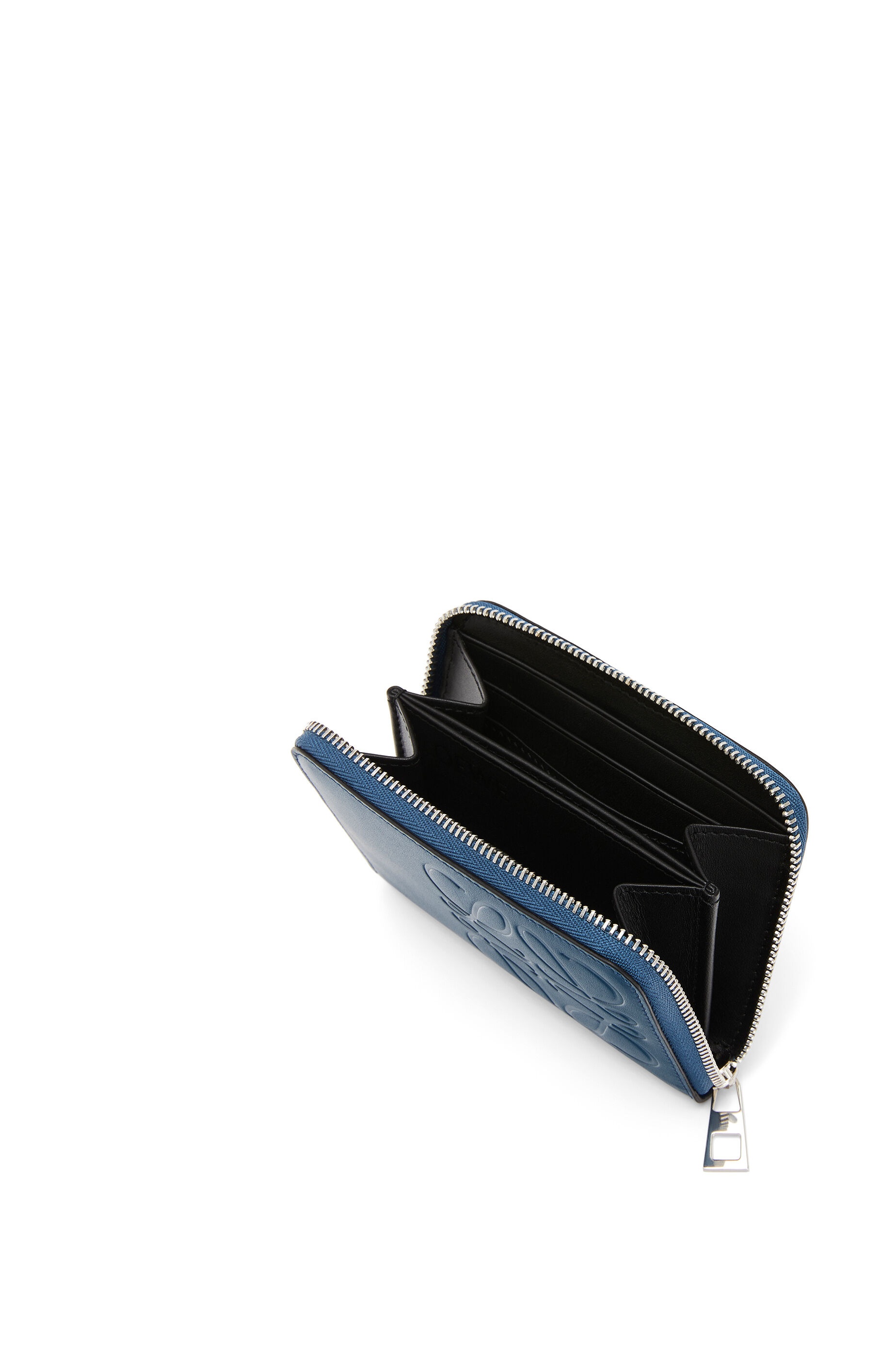 6 card zip wallet in smooth calfskin - 2