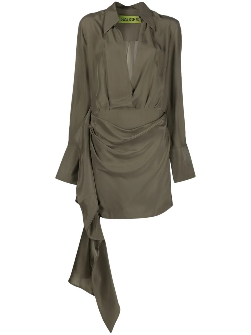Gravia long-sleeve silk minidress - 1