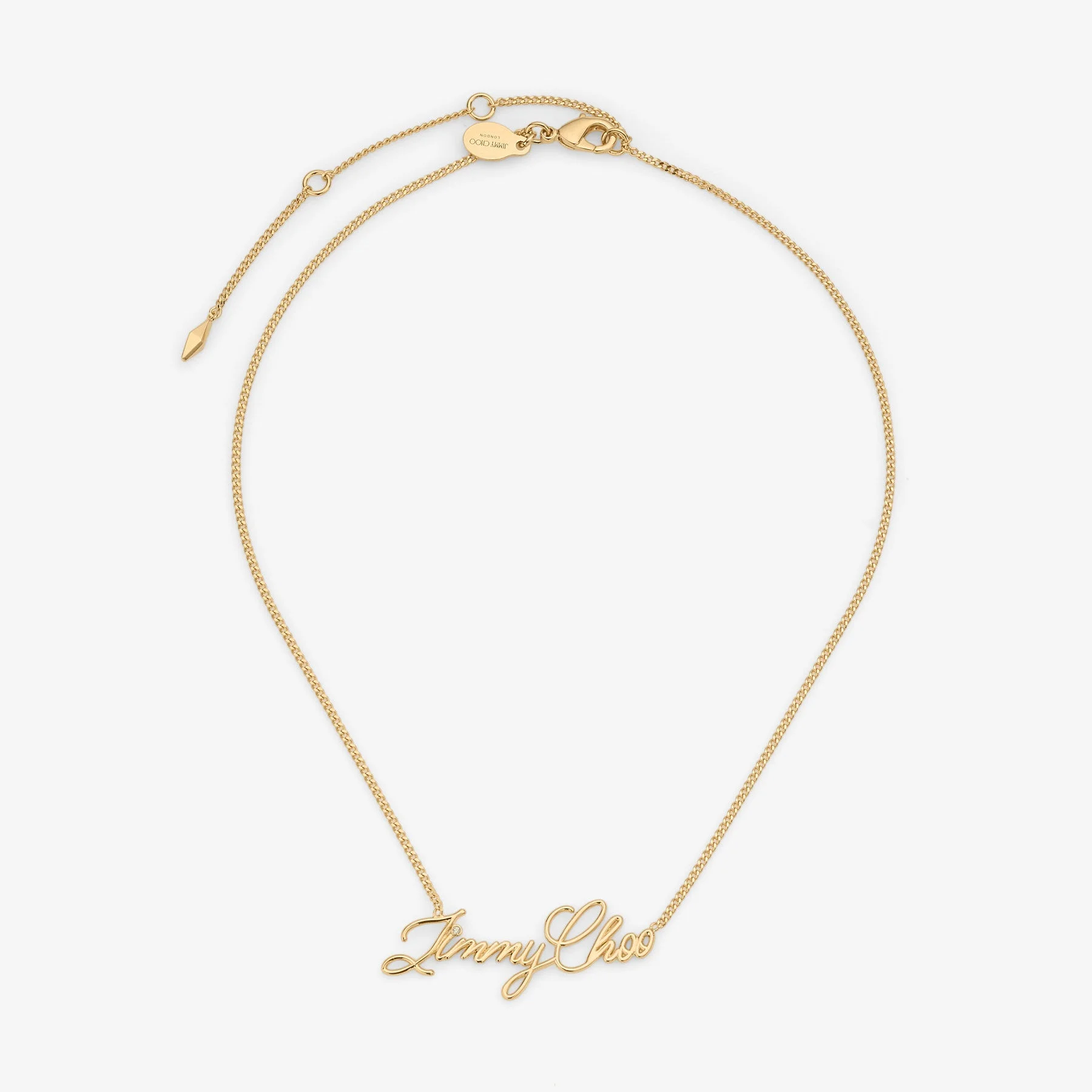 Logo Script Necklace
Gold Finish Script Necklace - 1
