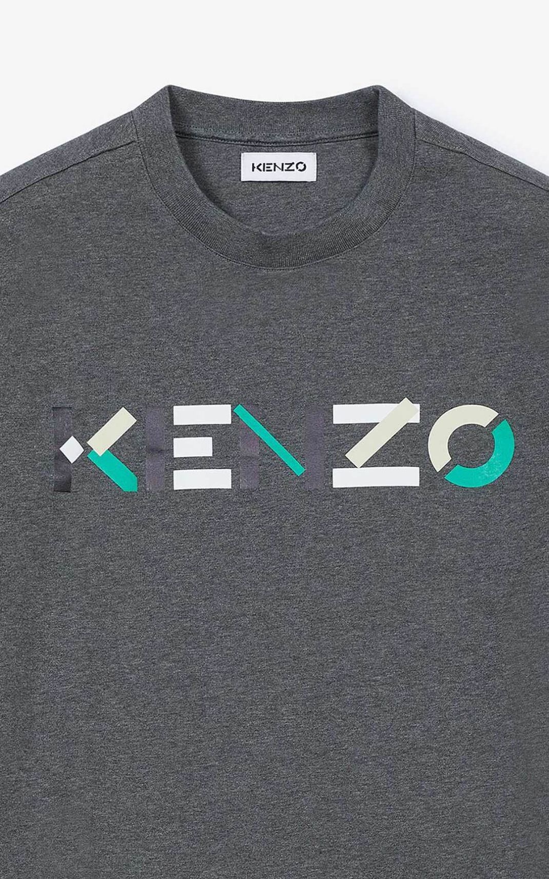 Multicoloured oversize KENZO Logo T-shirt - 5