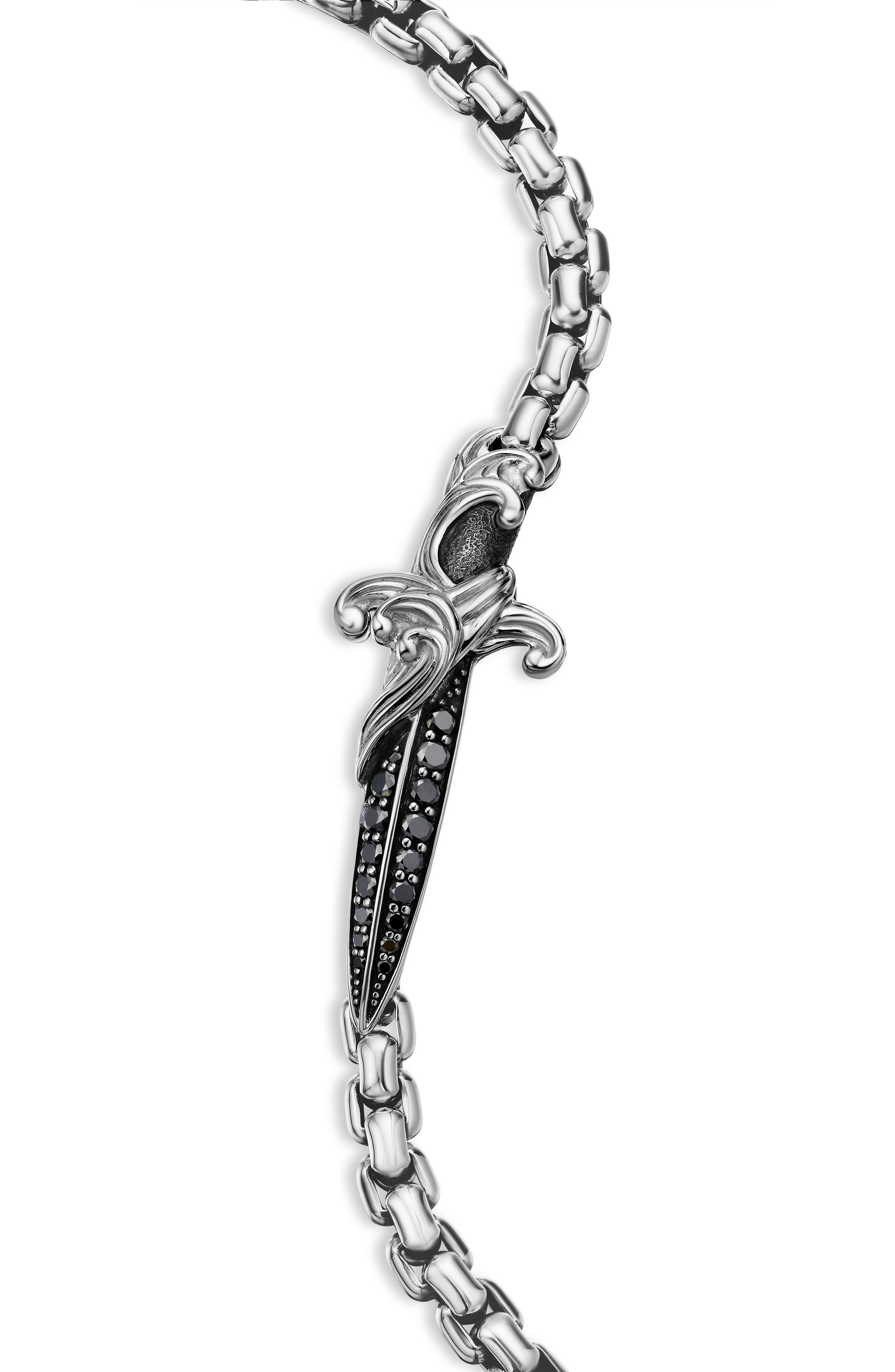 David Yurman 'Waves' Dagger Bracelet with Black Diamonds at Nordstrom - 6