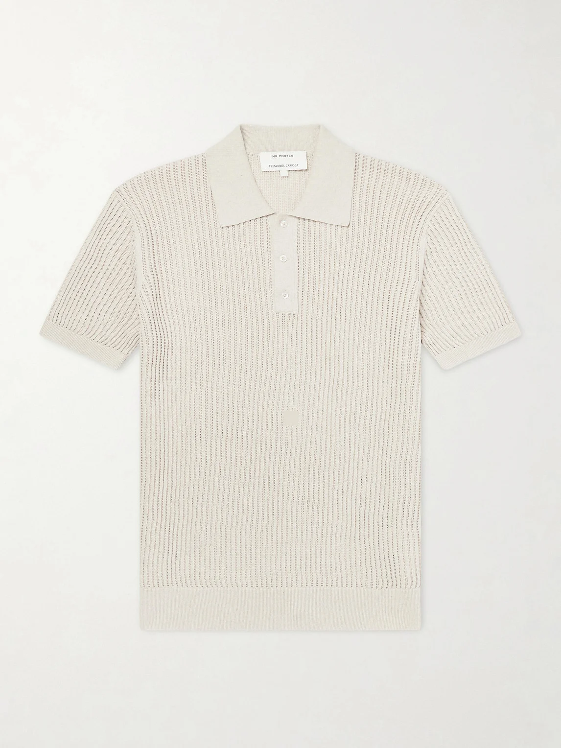 Vidal Ribbed Cotton and Linen-Blend Polo Shirt - 1