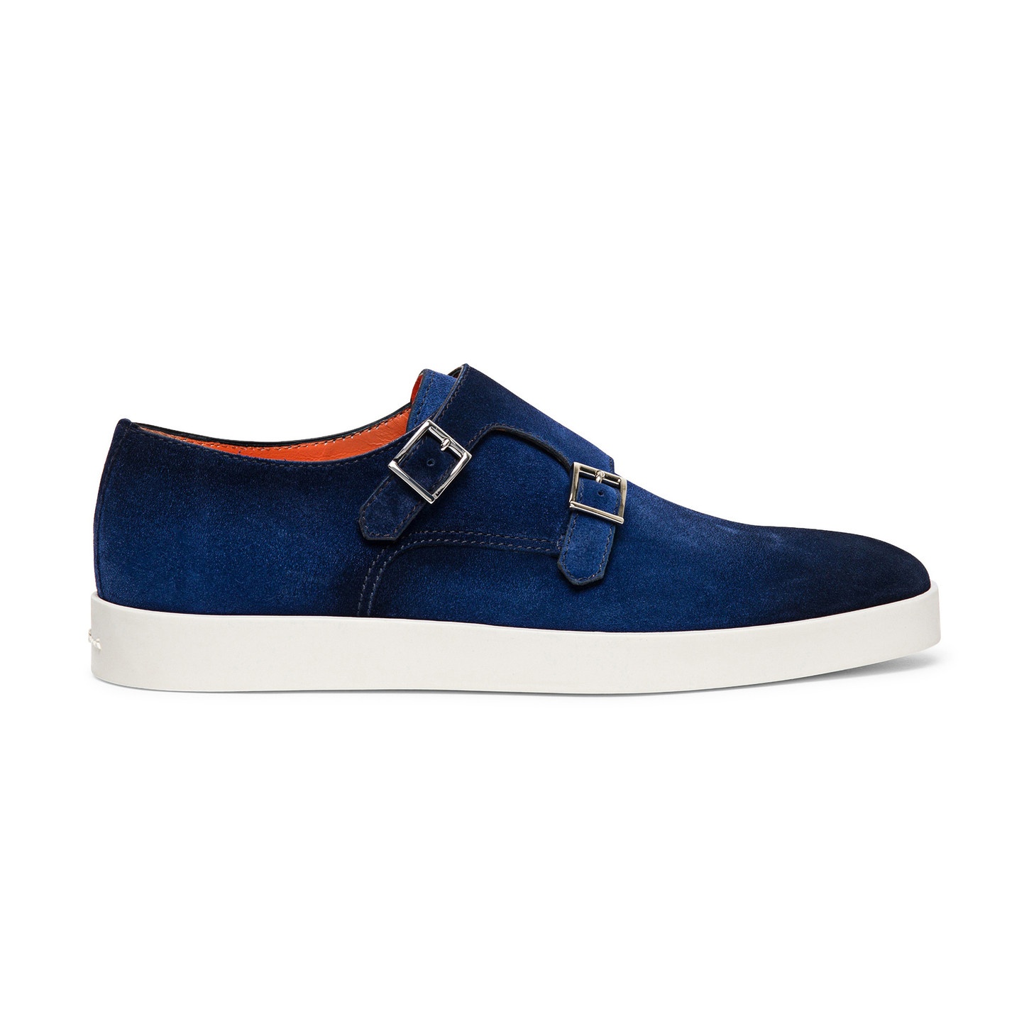 Men’s blue suede double-buckle shoe - 1