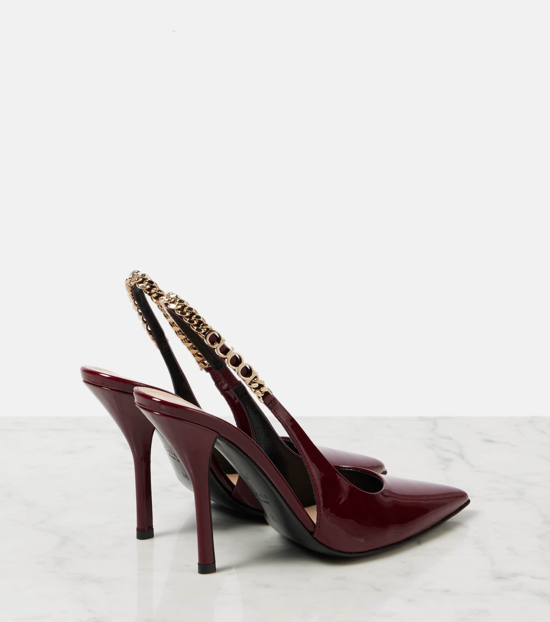 Signoria patent leather slingback pumps - 2