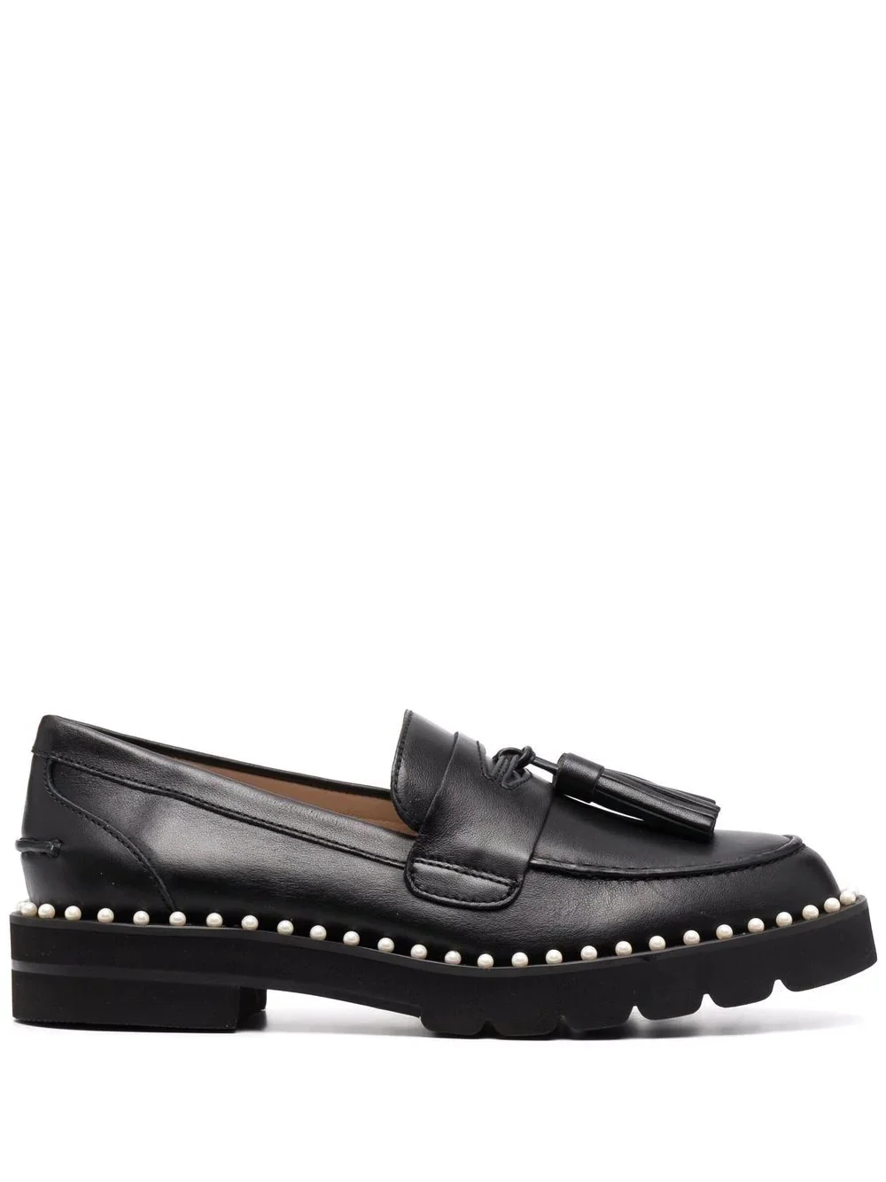 Mila pearl-embellished loafers - 1