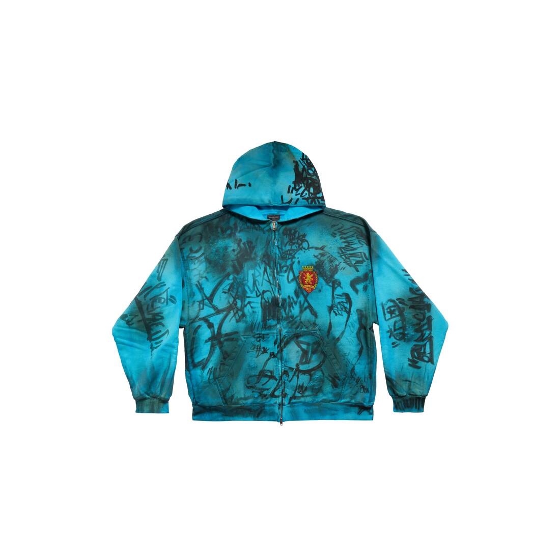 Skater Zip-up Hoodie Medium Fit in Blue Sky - 1