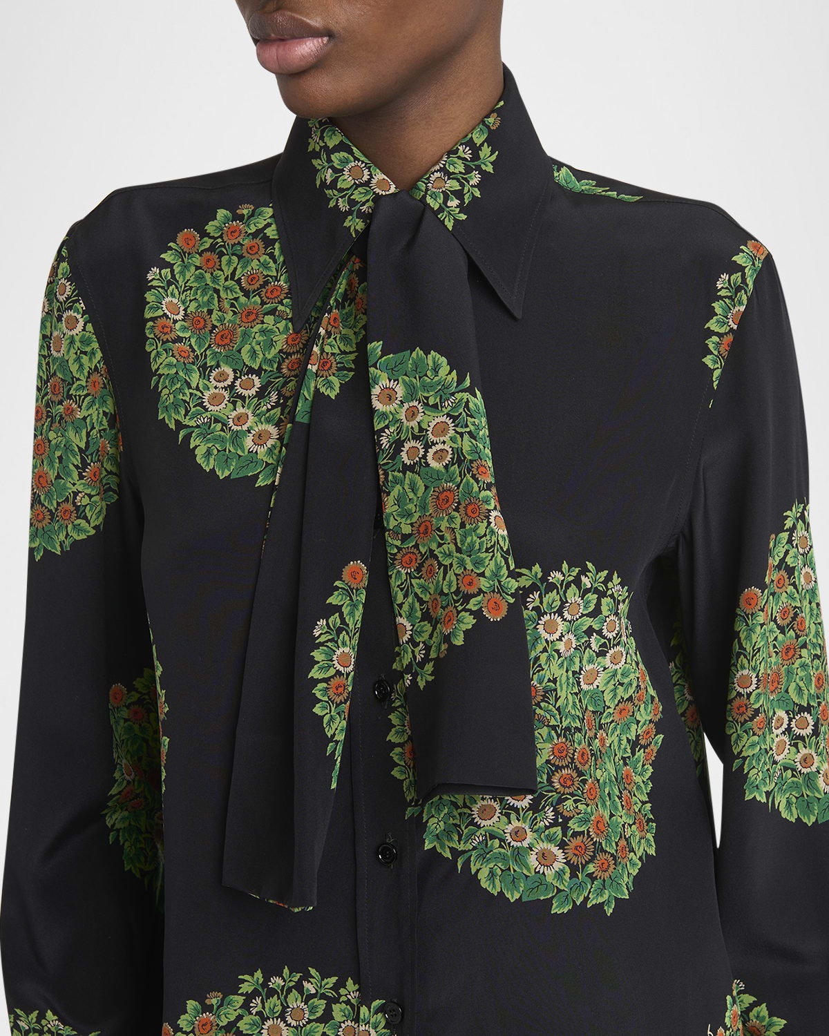 Floral-Print Silk Crepe De Chine Shirt - 5