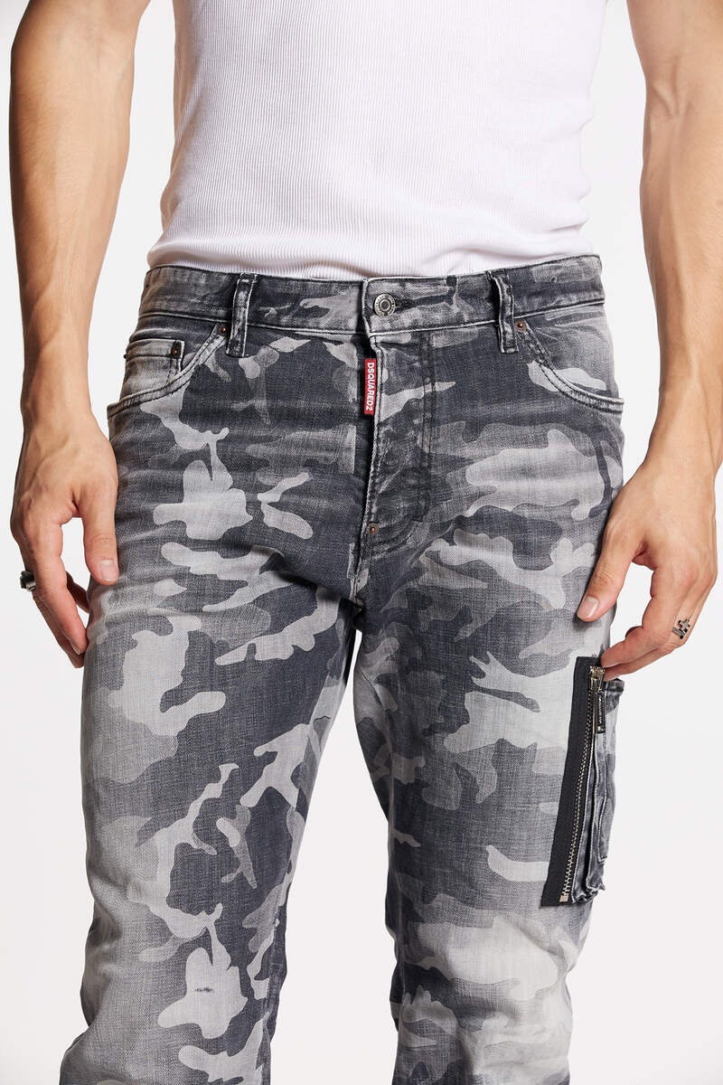 GREY CAMO WASH ROADIE JEANS - 5