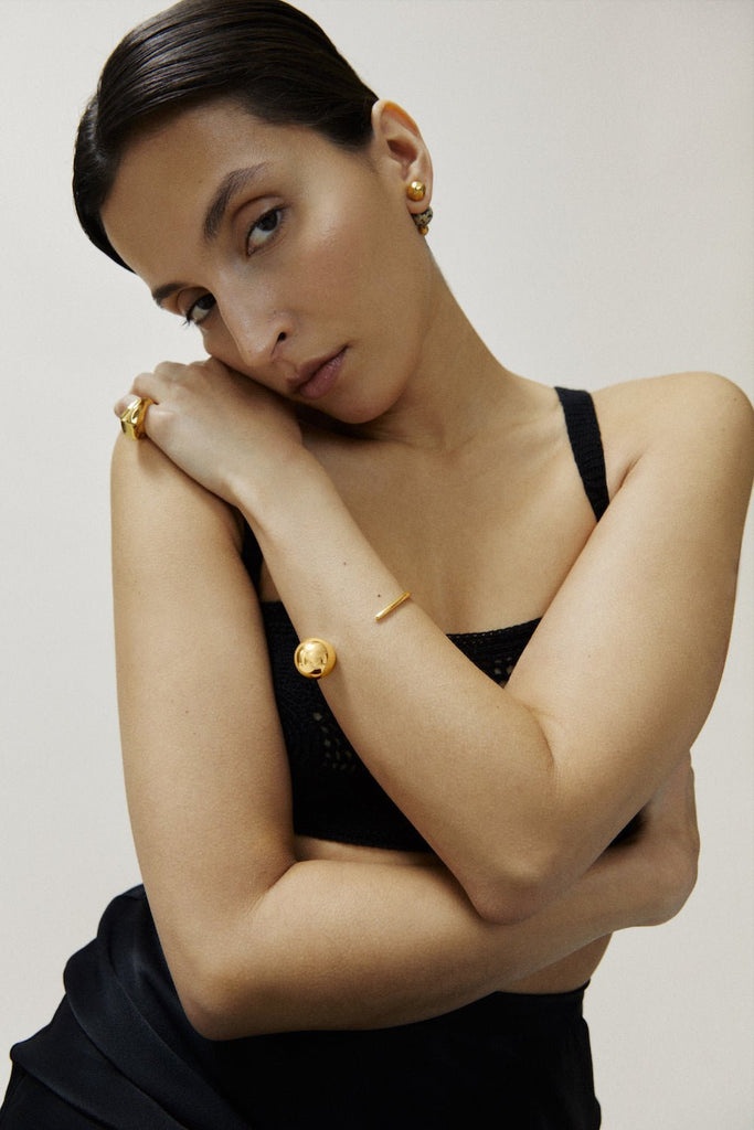 POINT & SPHERE BANGLE GOLD - 4