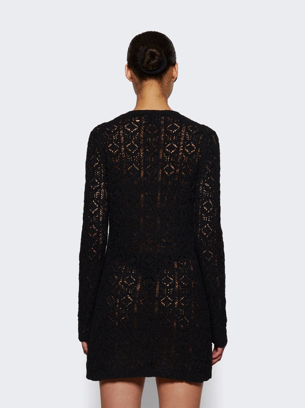 Evan Lace Stitch Dress Black - 5