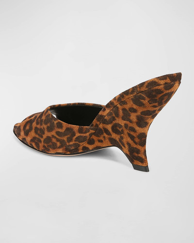 VERONICA BEARD Mila Leopard Suede Slide Sandals outlook