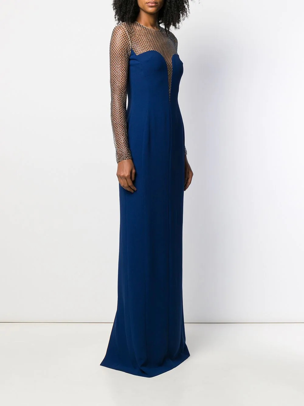 beaded panel evening dress - 3