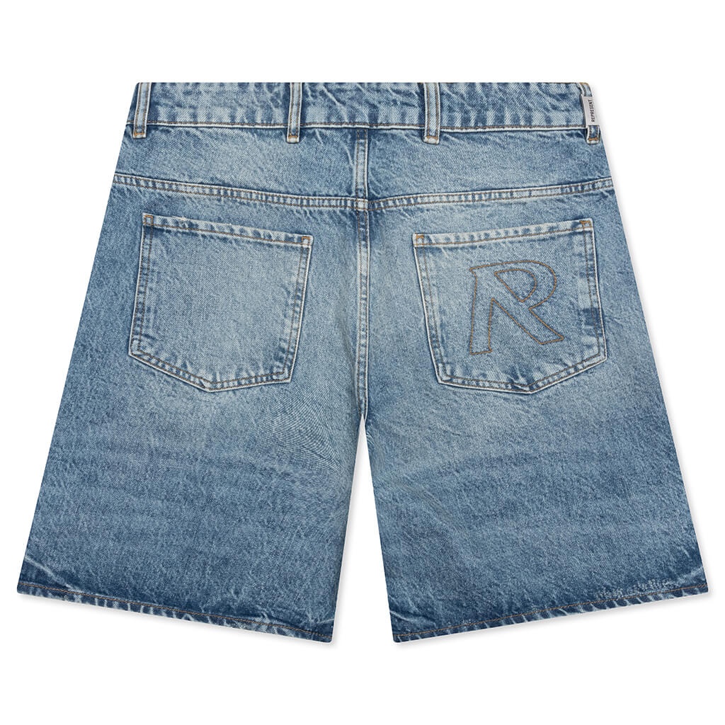 TAILORED DENIM SHORTS - BLUE - 2
