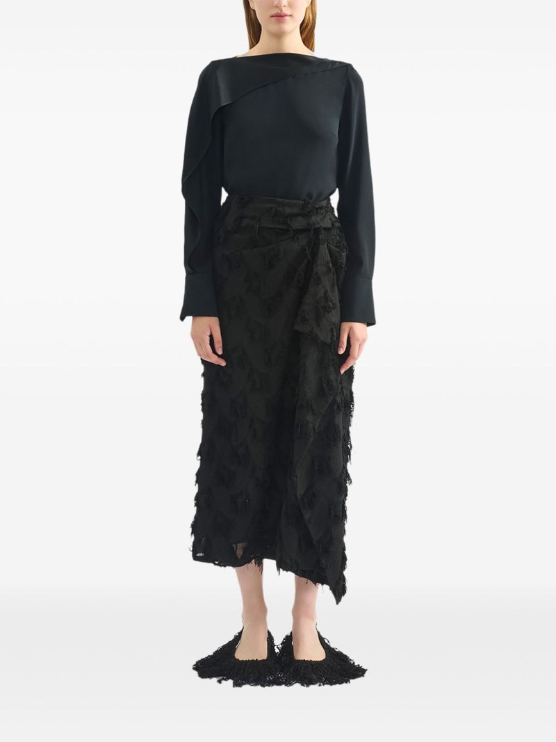 Erdem draped midi skirt outlook