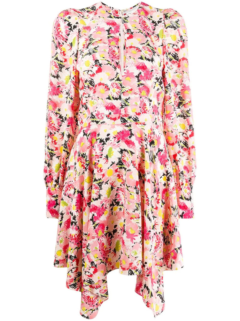 floral-print asymmetric dress 1