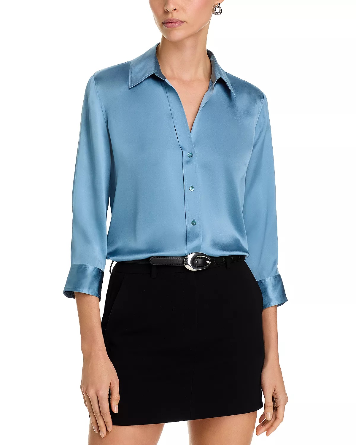 Dani Silk Charmeuse Blouse - 1