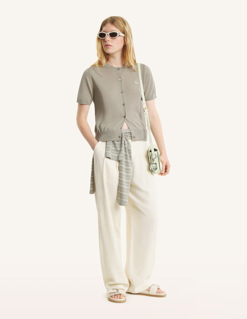 Maison Kitsuné BABY FOX FINE MERINO SHORT SLEEVE CARDIGAN outlook