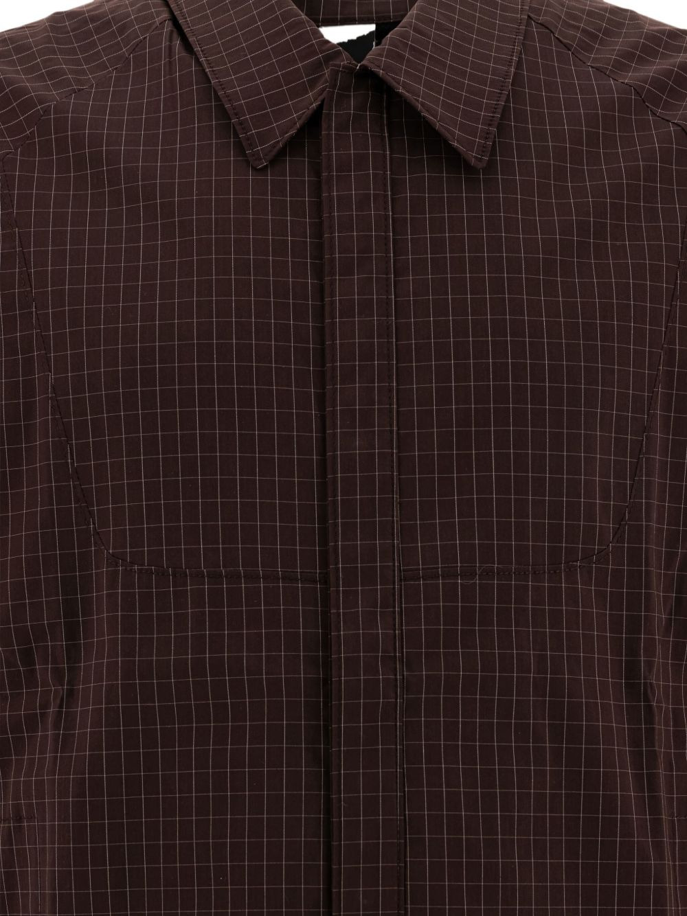 grid-pattern shirt - 4