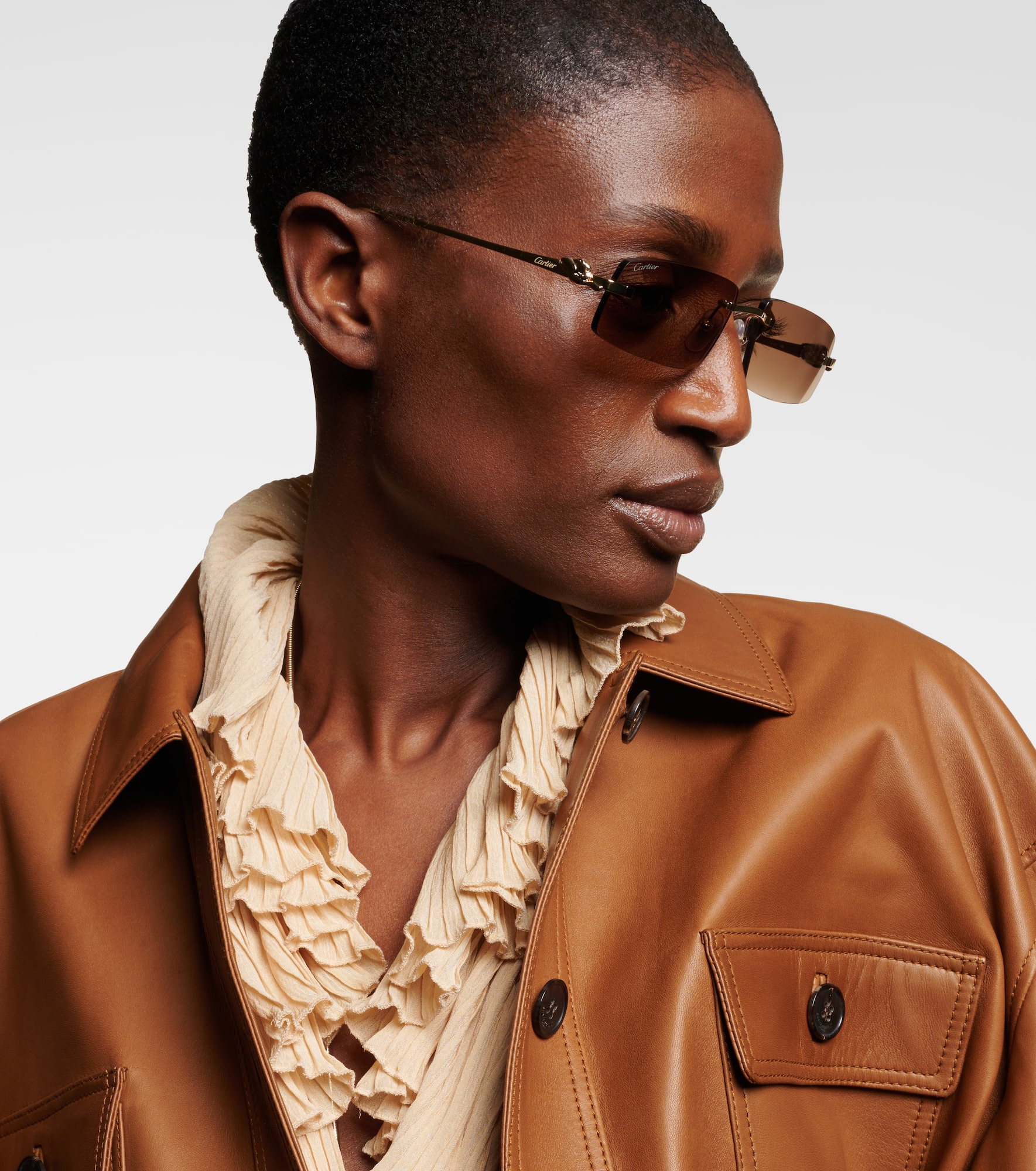 Panthère De Cartier rectangular sunglasses - 6