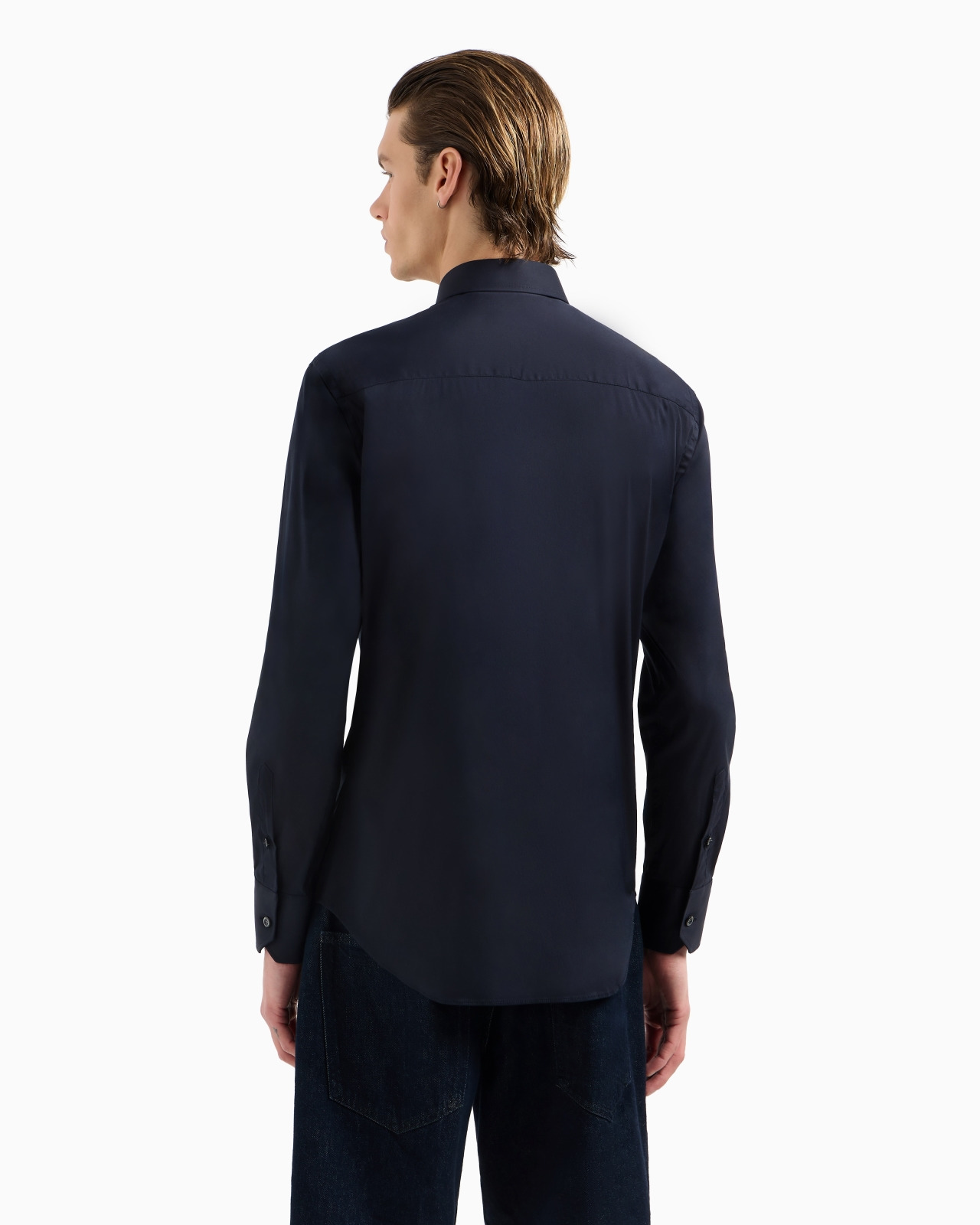 STRETCH COTTON POPLIN SHIRT - 3