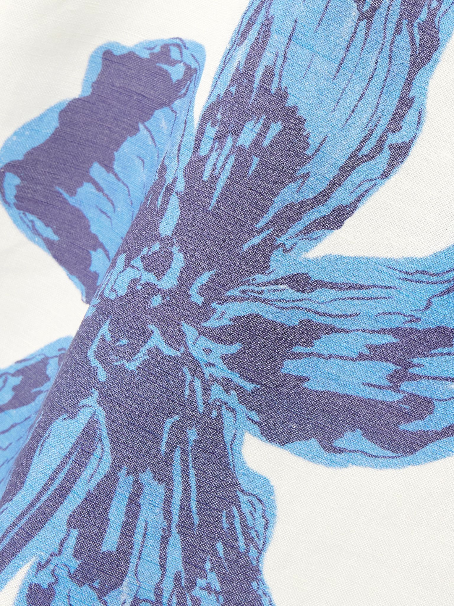 Nosso Amor strapless floral-print linen maxi dress Blue - 4