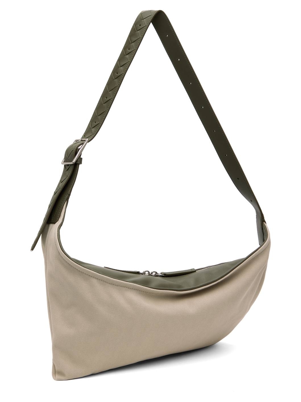 Off-White & Green Small Zigzag Bag - 3