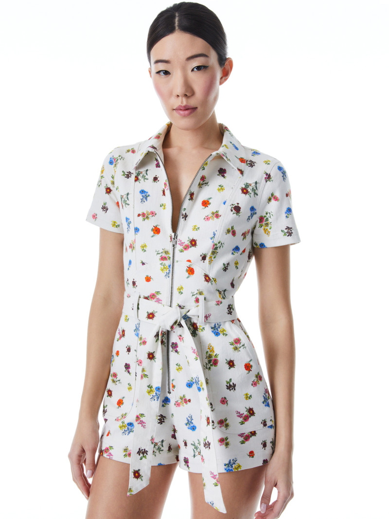 GORGEOUS DENIM ROMPER WITH TIE BELT 2