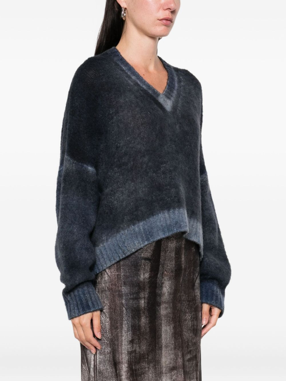 V-neck cropped sweater - 3