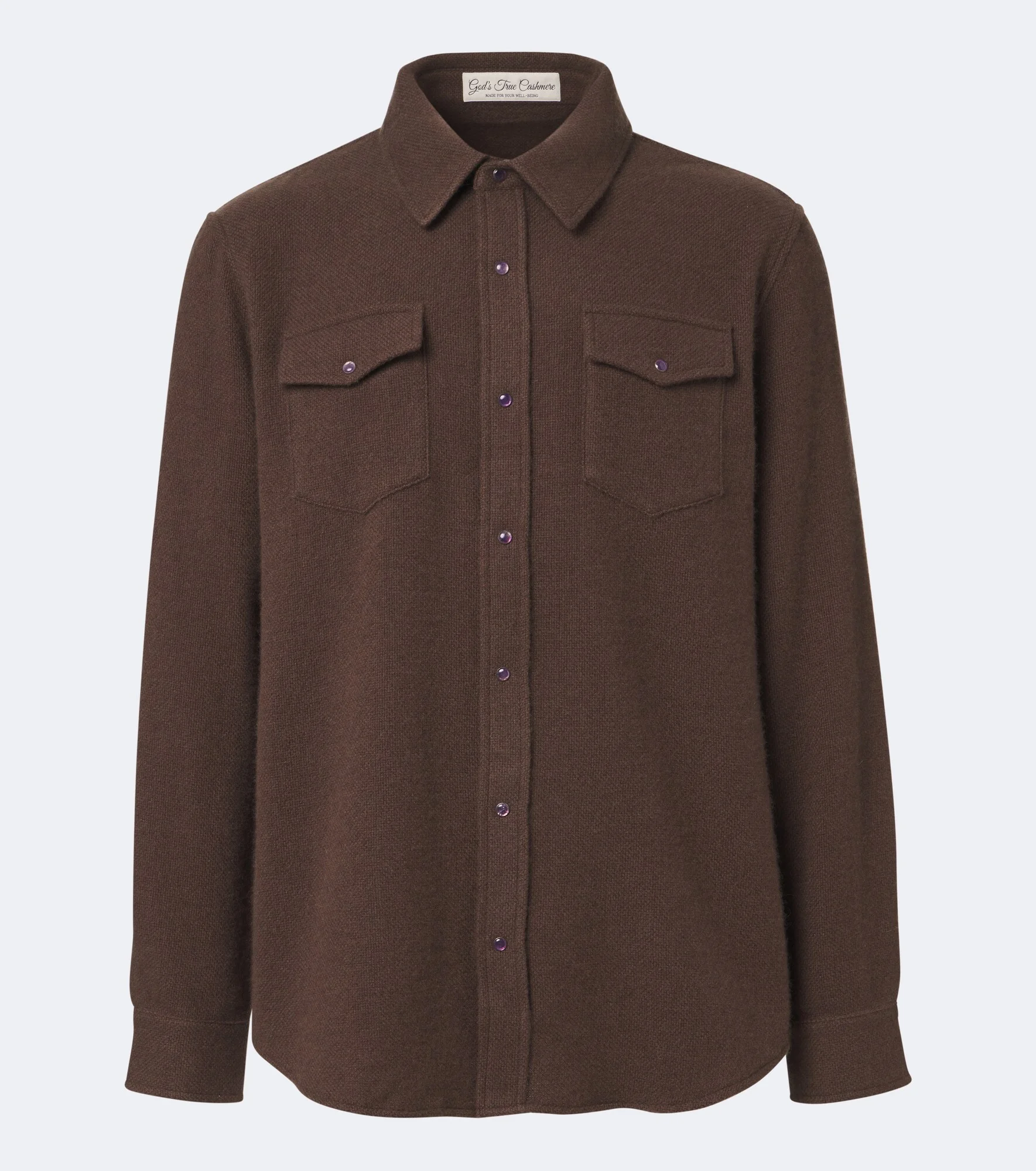 Cashmere shirt with amethysts - 1