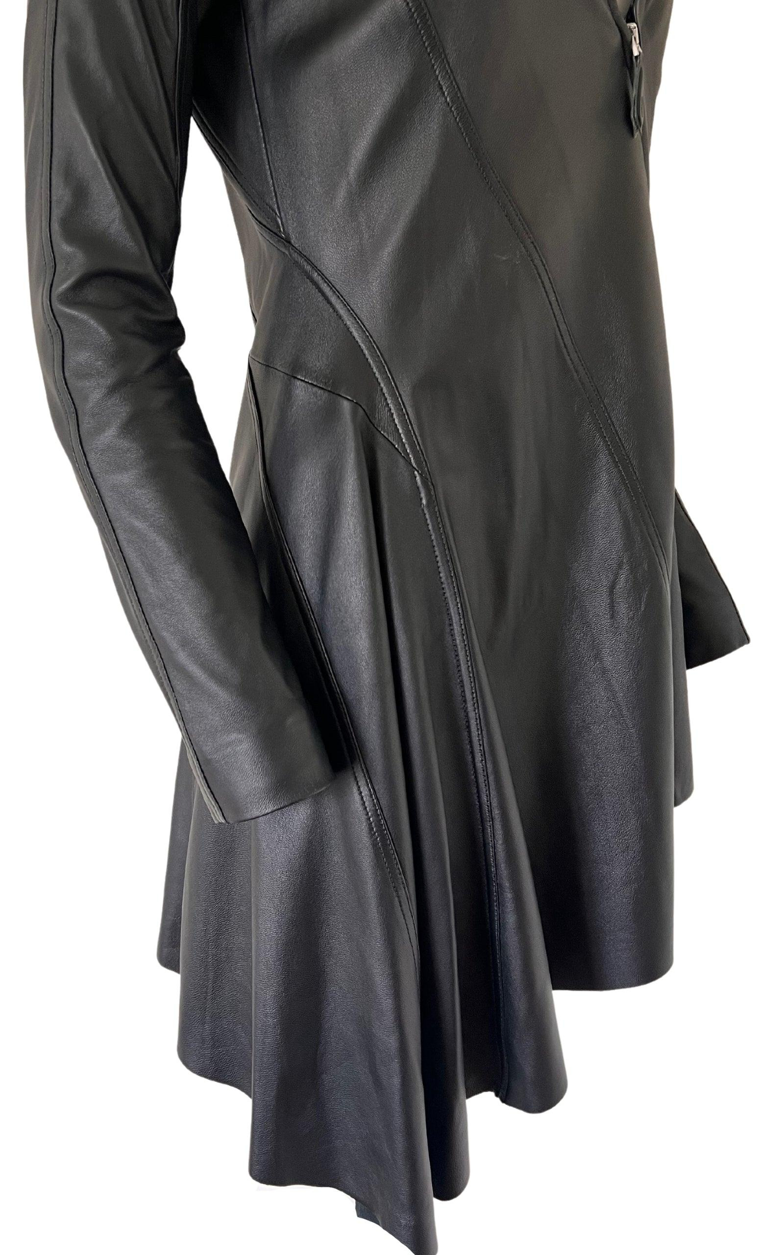 Runway Leather Dress Zip Closure - 7