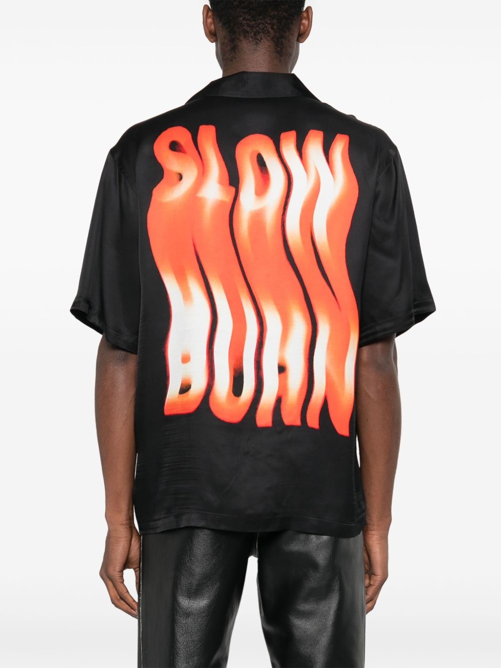 slogan-print shirt - 4