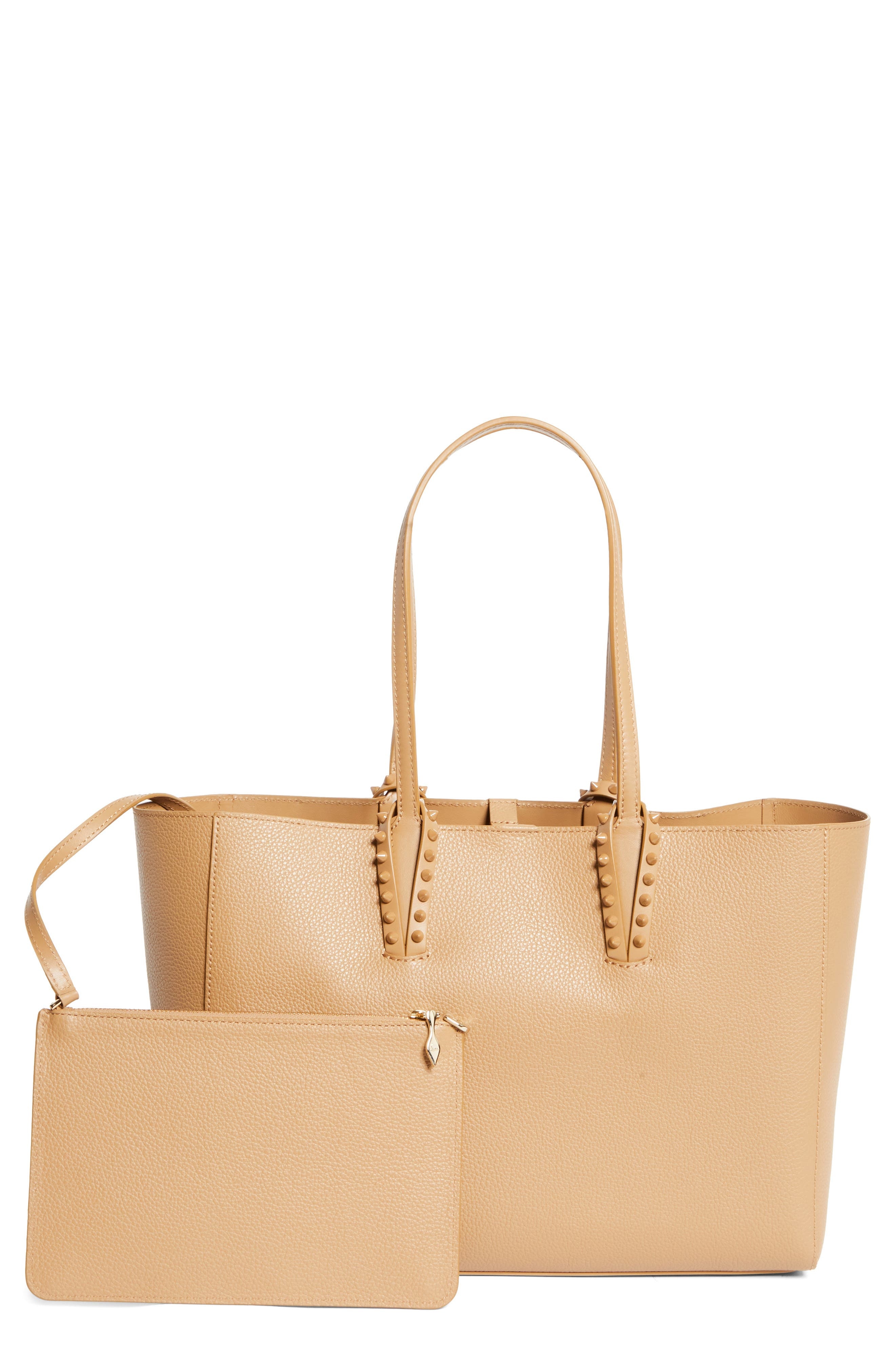 Christian Louboutin Small Cabata Soft Leather Tote in F486 Lionne at Nordstrom - 4