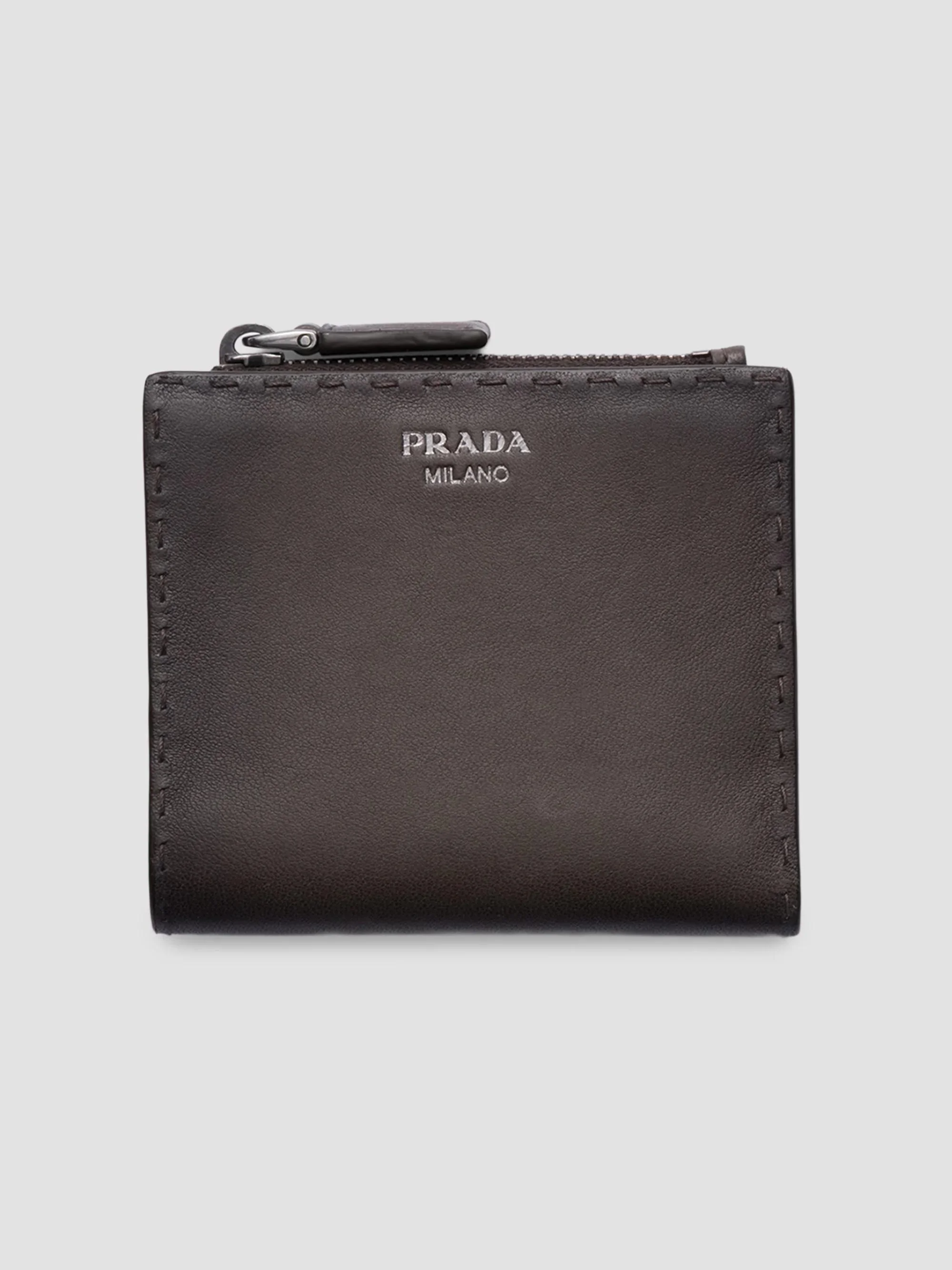 Men's Small Leather Wallet - Brown - 1