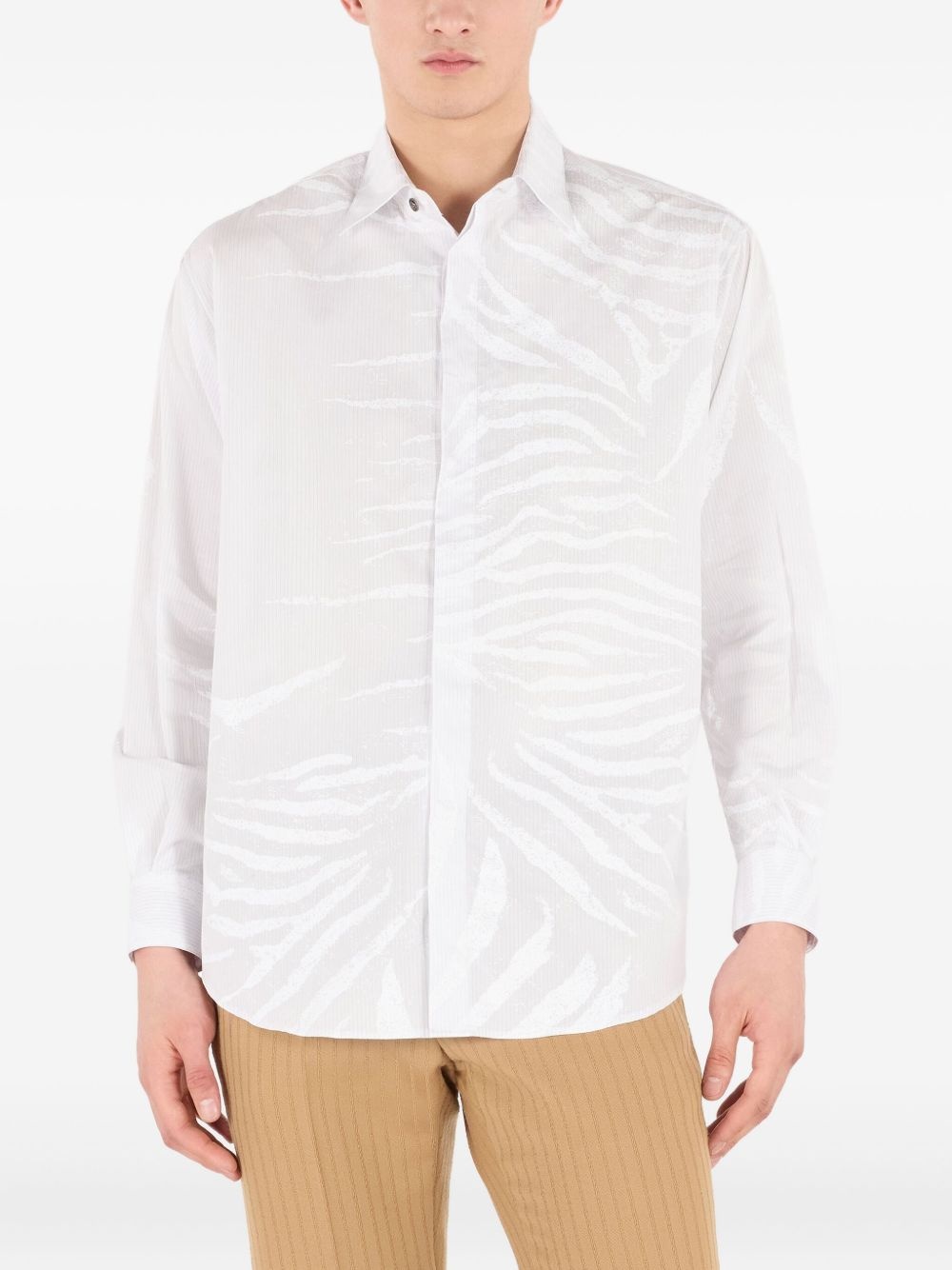 zebra-print shirt - 3