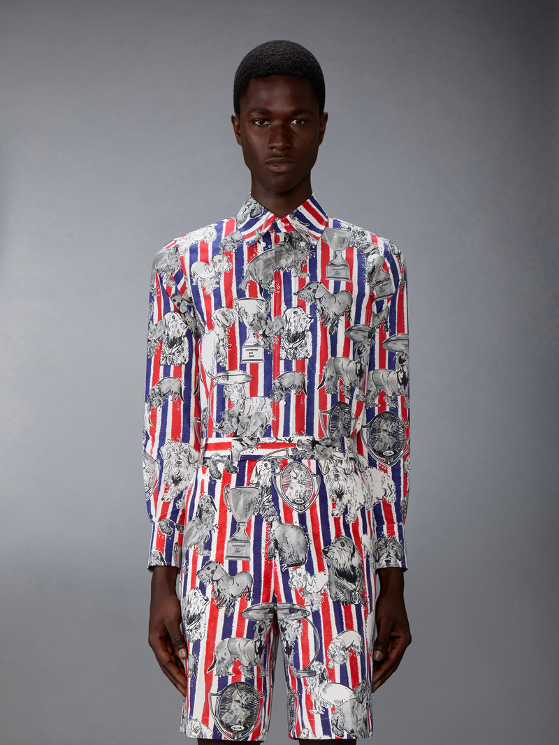 Thom Browne POPLIN HECTOR TOILE SHIRT outlook